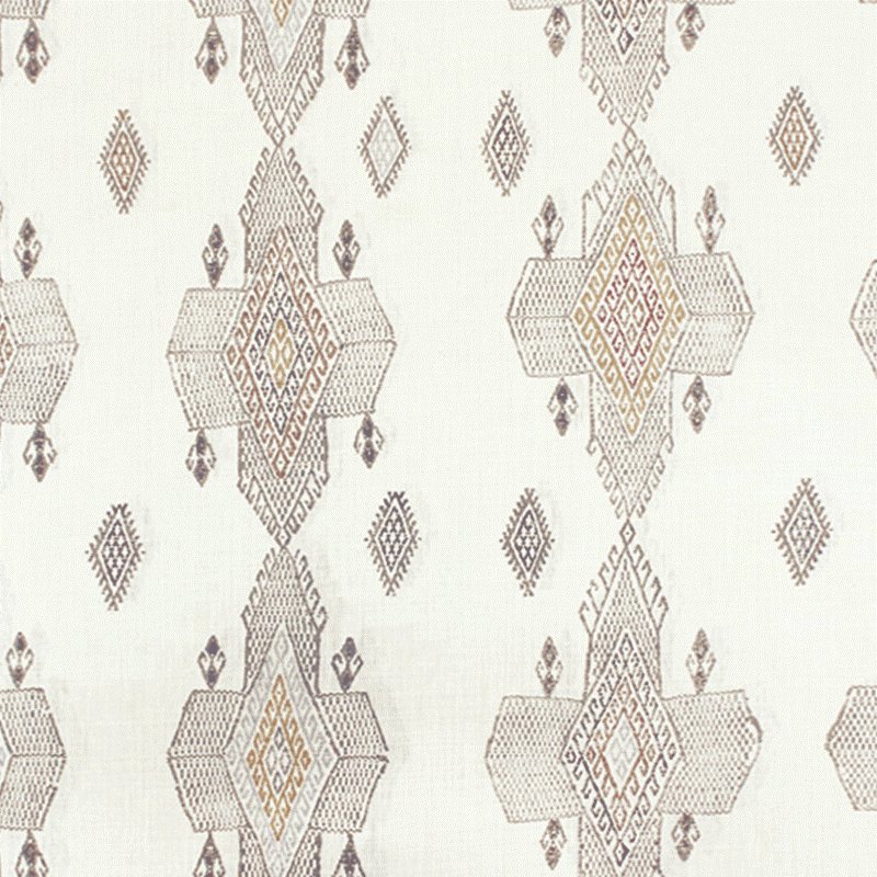 Kit Kemp Tashas Trip Linen Fabric in Natural